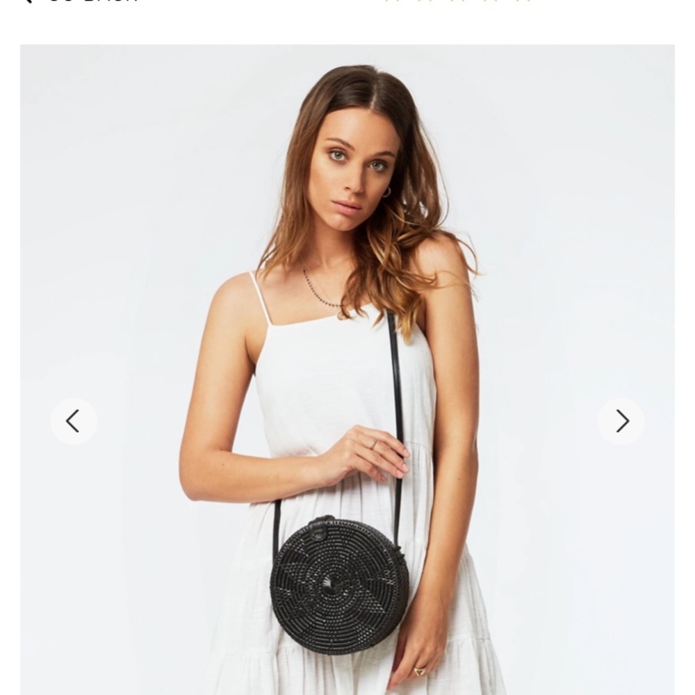 Amerii Rattan crossbody purse sling bag